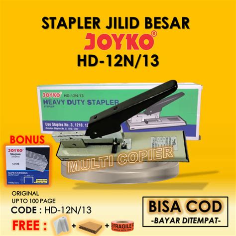 Jual Stapler Jilid Joyko Hd 12N 13 Staples Heavy Duty Hekter