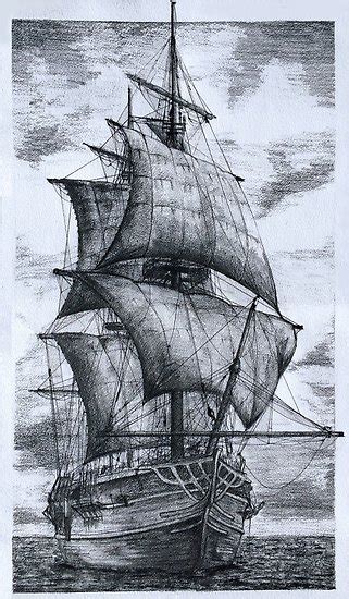 Sailing Ship Drawing at PaintingValley.com | Explore collection of ...