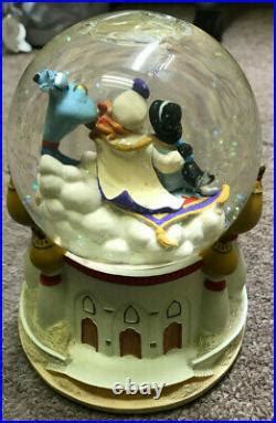 Disney ALADDIN Jasmine Genie Musical Snowglobe A Whole New World RARE