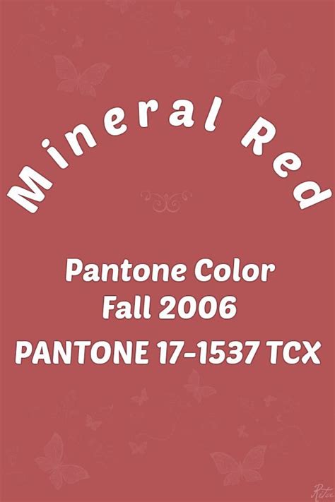 Pantone Mineral Red Pantone Pantone Color Shades Of Red