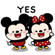 Mickey Minnie By Tomoko Ishii Line Whatsapp Sticker Png