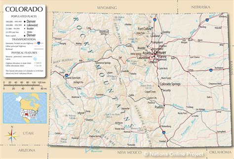 Printable Detailed Map Of Colorado