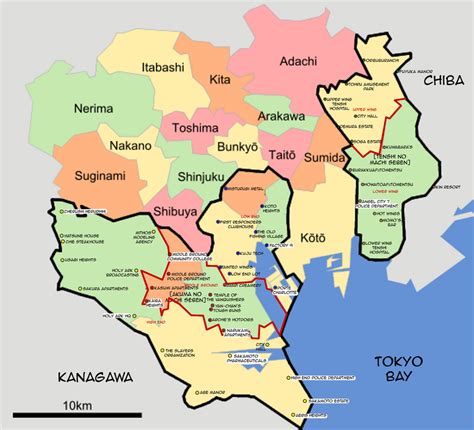 Sodc7 City Map Of Tokyo Wards By Kodracan On Deviantart