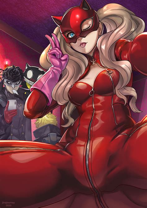 Rule 34 Ann Takamaki Atlus Big Breasts Blue Hair Clothed Female Female Jiro Knightraider Joker