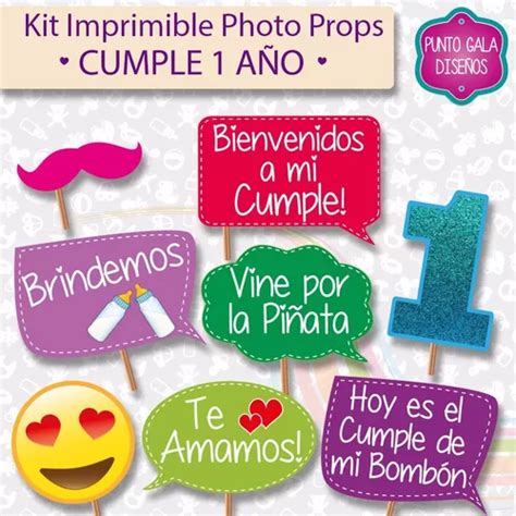 Cumple A O Cartelitos C Frases Figuras Kit Imprimible Mebuscar