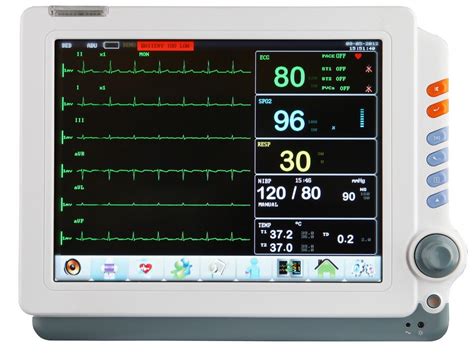 Color Tft Touch Screen Patient Monitor Spo Etco Ibp Thermal