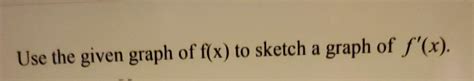 Solved Use the given graph of f(x) to sketch a graph of | Chegg.com