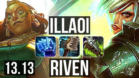 ILLAOI Vs RIVEN TOP Rank 4 Illaoi 7 Solo Kills 400 Games 7 2 3