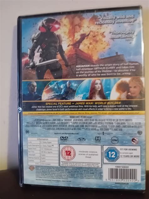 Aquaman Dvd Jason Momoa Amber Heard Patrick Wilson Willem Dafoe