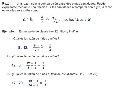 RAZÓN MATEMÁTICA 6to grado