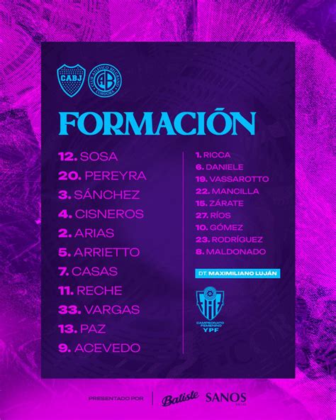 Belgrano on Twitter EQUIPO CONFIRMADO Esta es la formación