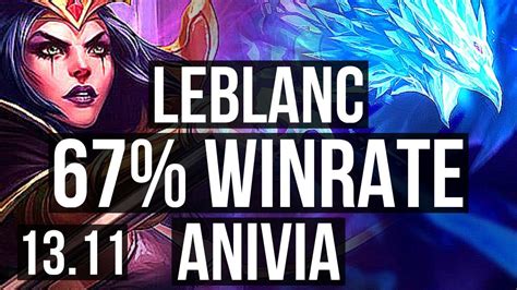 Leblanc Vs Anivia Mid Winrate Kr Master Youtube