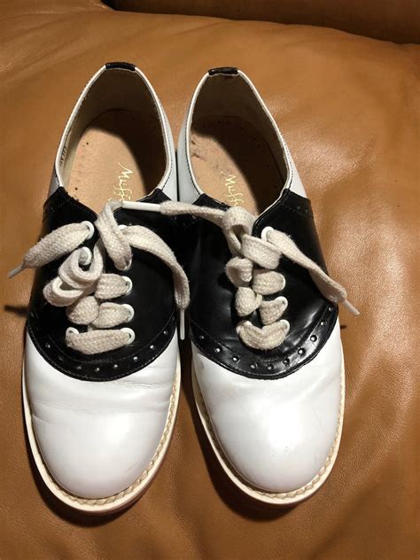 Saddle Oxford Shoes - Vintage Swing Shoes - Mid Century Black and White Women’s Shoes - Size 7 Shoe