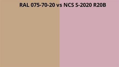 Ral 075 70 20 Vs Ncs S 2020 R20b Ral Colour Chart Uk