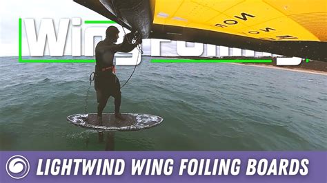 Wing Foil In The Lightest Winds Possible With A Downwind Board Youtube