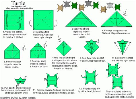 Turtle Origami Instructions Origami