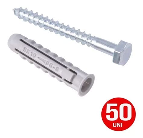 Tarugo Fischer 10mm Con Tope Sx10 Tirafondo 1 4x50 X 50 Un MercadoLibre