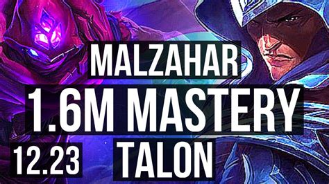 Malzahar Vs Talon Mid M Mastery Kr Diamond