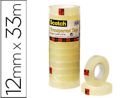 Fita Adesiva Scotch Transparente 12Mmx33 Mt Pack De 12 IDEIAPACK