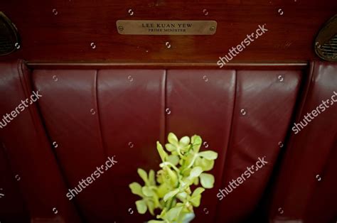 Name Plate Singapores First Prime Minister Editorial Stock Photo