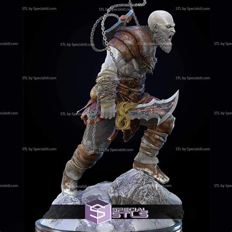 Kratos Stl Files Action Pose God Of War 3d Printing Figurine Specialstl