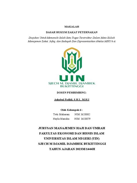 Contoh Makalah Uin Bukittinggi Pdf