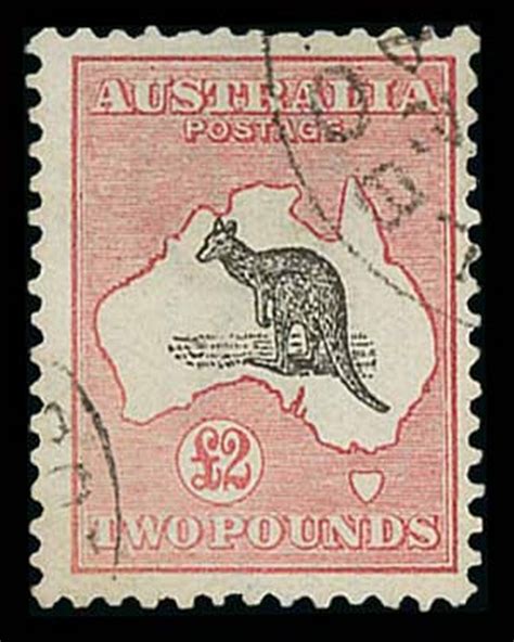 3004 Australia 1913 36 Kangaroo Issues First Watermark 2 Black And R