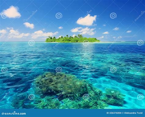 Paradise Atolls With Azure Water And Coral Reefs The Beautiful Nature