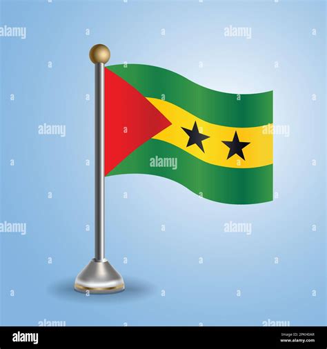 State Table Flag Of Sao Tome And Principe National Symbol Vector