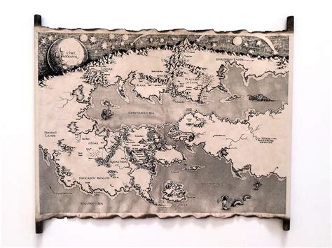 The Dreamlands Map Map Of Lovecraft S Dreamworld Map Of Etsy Australia