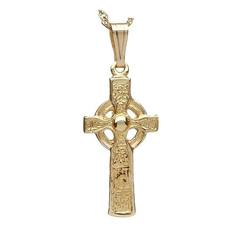 10k Yellow Gold Duleek Celtic Cross Replica Celtic Cross Online