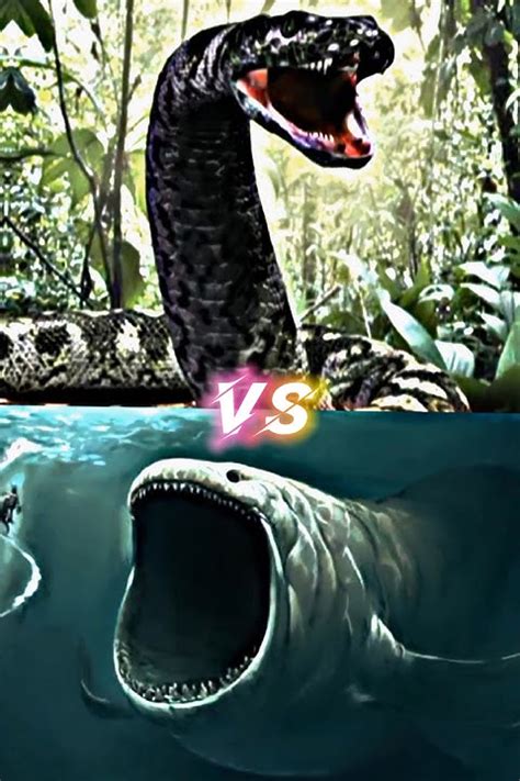 The Bloop Vs Titanoboa Mosasaurus Cthulhu Shorts Shortsfeed Viral Vs Ocean Youtube