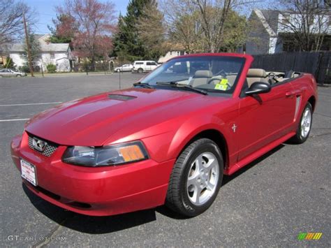 Laser Red Metallic 2002 Ford Mustang V6 Convertible Exterior Photo 63002423