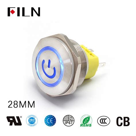 Great 12V Led Push Button Switch-FILN 28MM 12V Led Push Button Switch