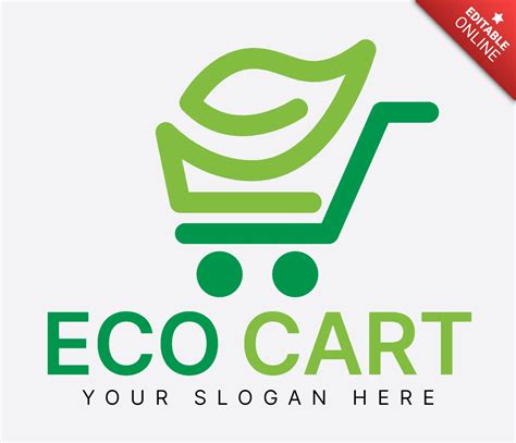 Eco Cart Colorful Logo Design Template Free Design Template