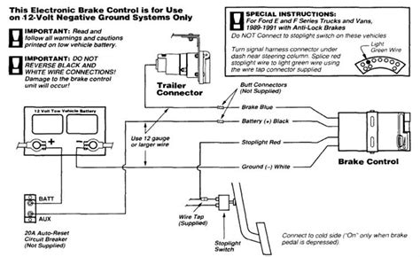 Typical Vehicle Trailer Brake Control Wiring Diagram