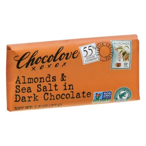 Chocolove Chocolate Bar Dark Almonds Sea Salt, 12 pk / 1.3 oz - Kroger