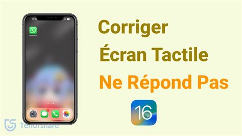 Comment R Parer L Cran Tactile Iphone Ne R Pond Pas Apr S La Mise