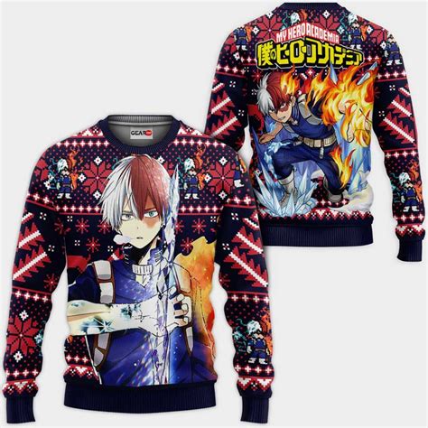 Shoto Todoroki Ugly Christmas Sweater Custom Anime My Hero Academia Xm Gear Otaku