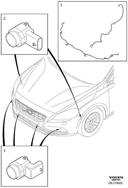 Volvo Xc Parking Aid Sensor Park Assist Sensor Volvo