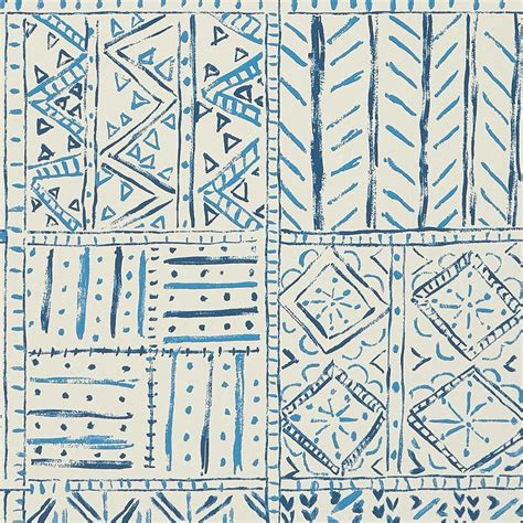Shop Cloisters Wallpaper in Indigo and Blue from the Ashdown Collection ...