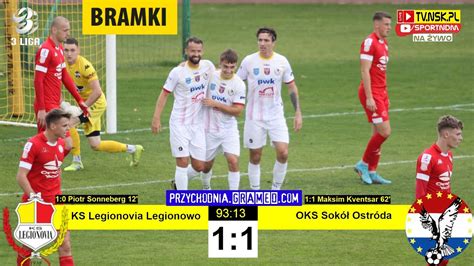 Tv Nsk Pl Bramki Ks Legionovia Legionowo Oks Sok Ostr Da