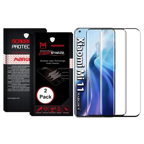 Buy Margoun 2 Pack Xiaomi Mi 11 Screen Protector Tempered Glass Super