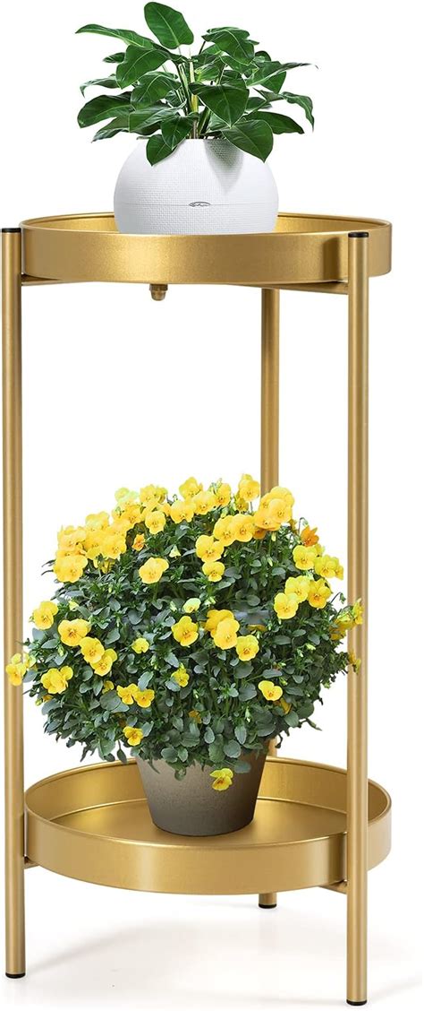 Costway St Ckiger Pflanzenst Nder Metall Blumenst Nder Mit Ablage