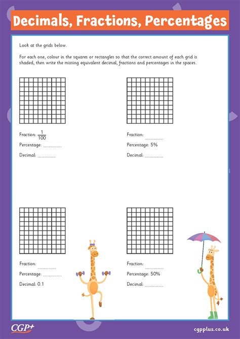 Decimals Fractions Percentages Year Cgp Plus