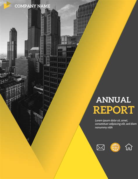 Annual Report Cover Template Postermywall