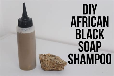 A Bottle Of Soap Next To A Rock With The Words Diy African Black Soap