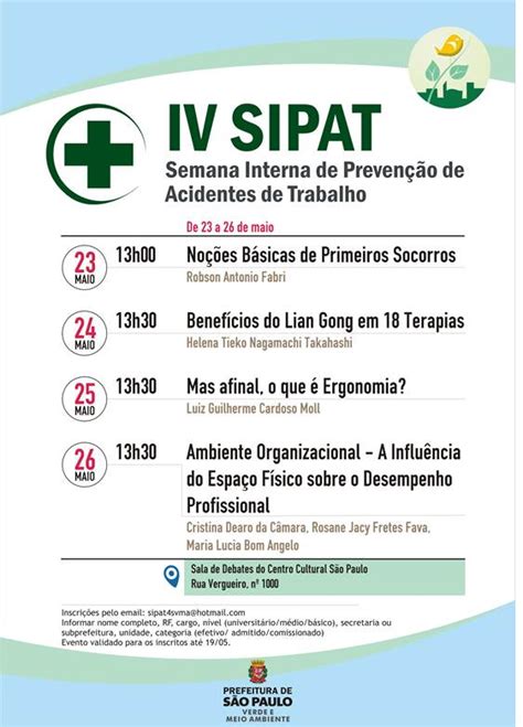 Saúde Vila Maria Guilherme Convite SIPAT