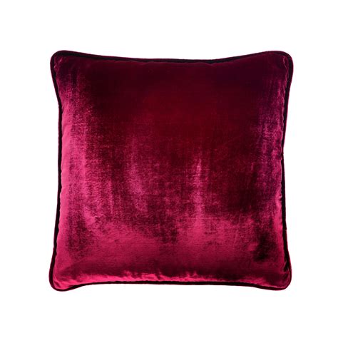 Nina Campbell Cranberry Velvet Cushion Velvet Cushions New Room