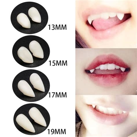 2pcs Vampire Teeth Fangs Resin Halloween Fangs Dentures Teeth Cosplay